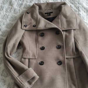 Beige H&M Button Peacoat